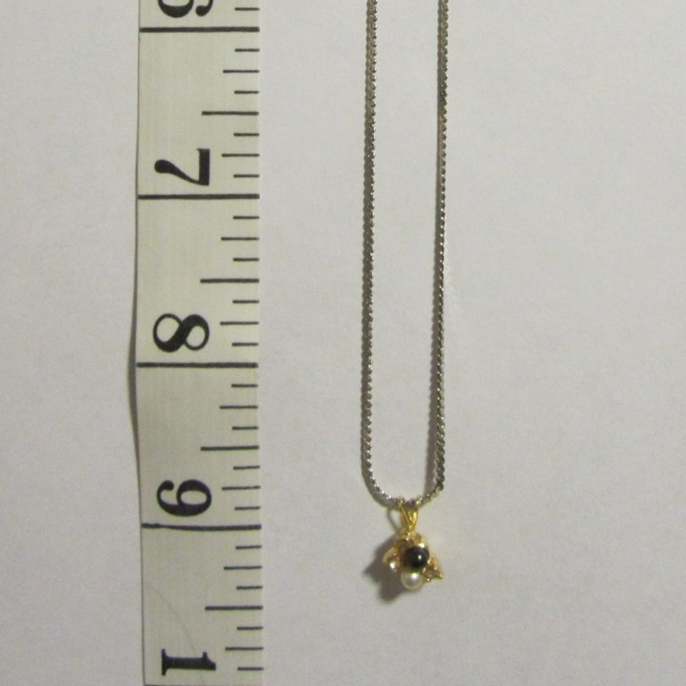 VINTAGE Girls' Black & White Pearl Necklace